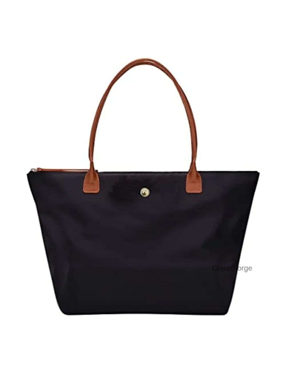 Nylon Shoulder Tote Bag for Women, Foldable Weekend Hobo Handbag with Zipper,